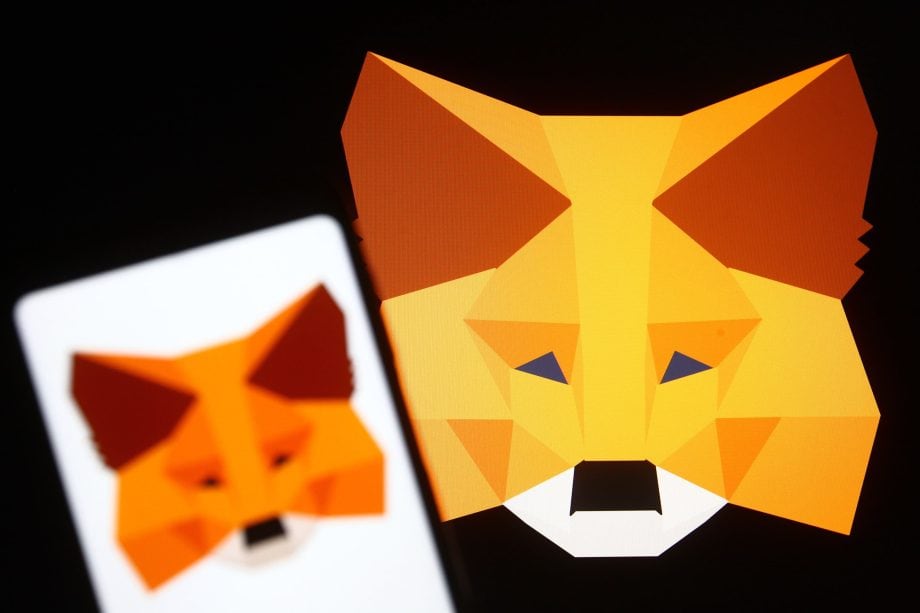 Das Bild zeigt das Logo von MetaMask.