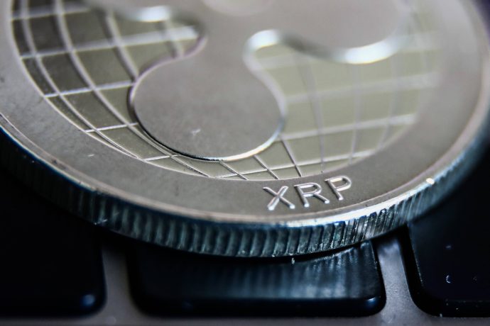 XRP-Münze in Silber
