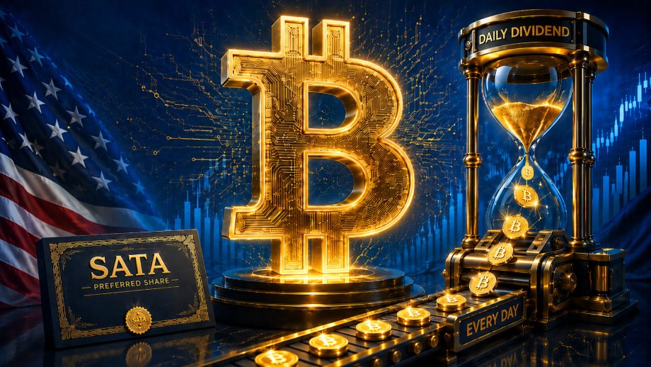Bitcoin-Symbol und tägliche Dividendenproduktion für Anleger