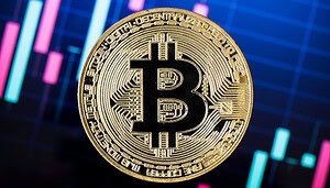 Eine Bitcoin-Münze