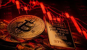 Bitcoin und Gold vor düsterem, roten Chartbild