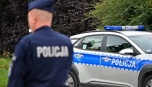 Das Bild zeigt die polnische Polizei