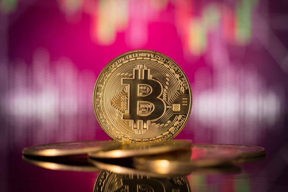 Eine Bitcoin-Münze