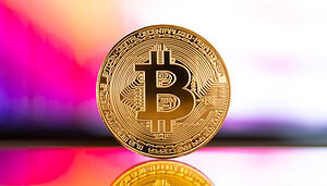 Eine Bitcoin-Münze