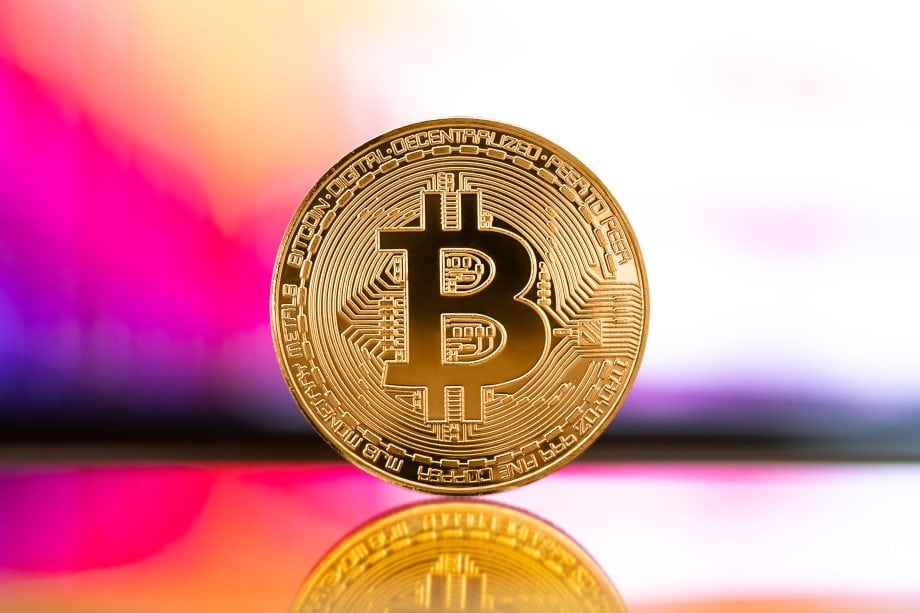 Eine Bitcoin-Münze