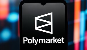 Das Bild zeigt das Polymarket-Logo