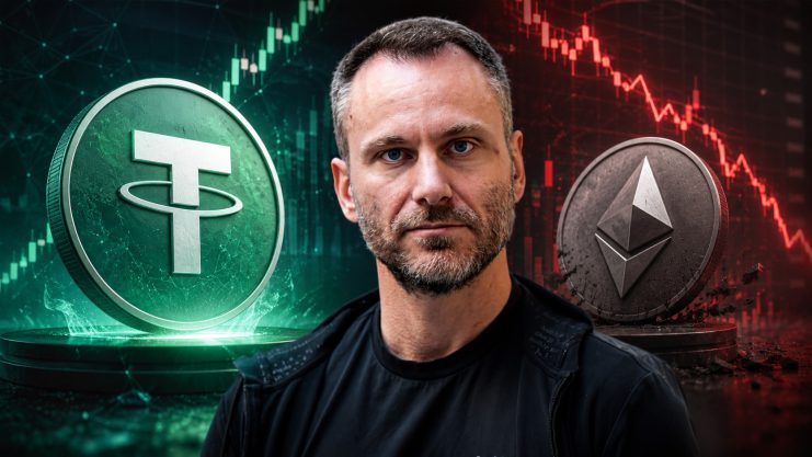 Paolo Ardoino vor USDT und ETH Coins