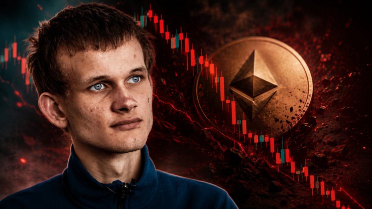 Vitalik und ein fallender Ethereum-Chart