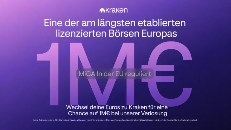 Ein Aufmacherbild von Kraken. Darauf ist der Gewinn von 1 Mio € zu sehen.