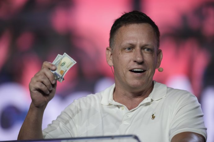 Peter Thiel in einer Nahaufnahme.