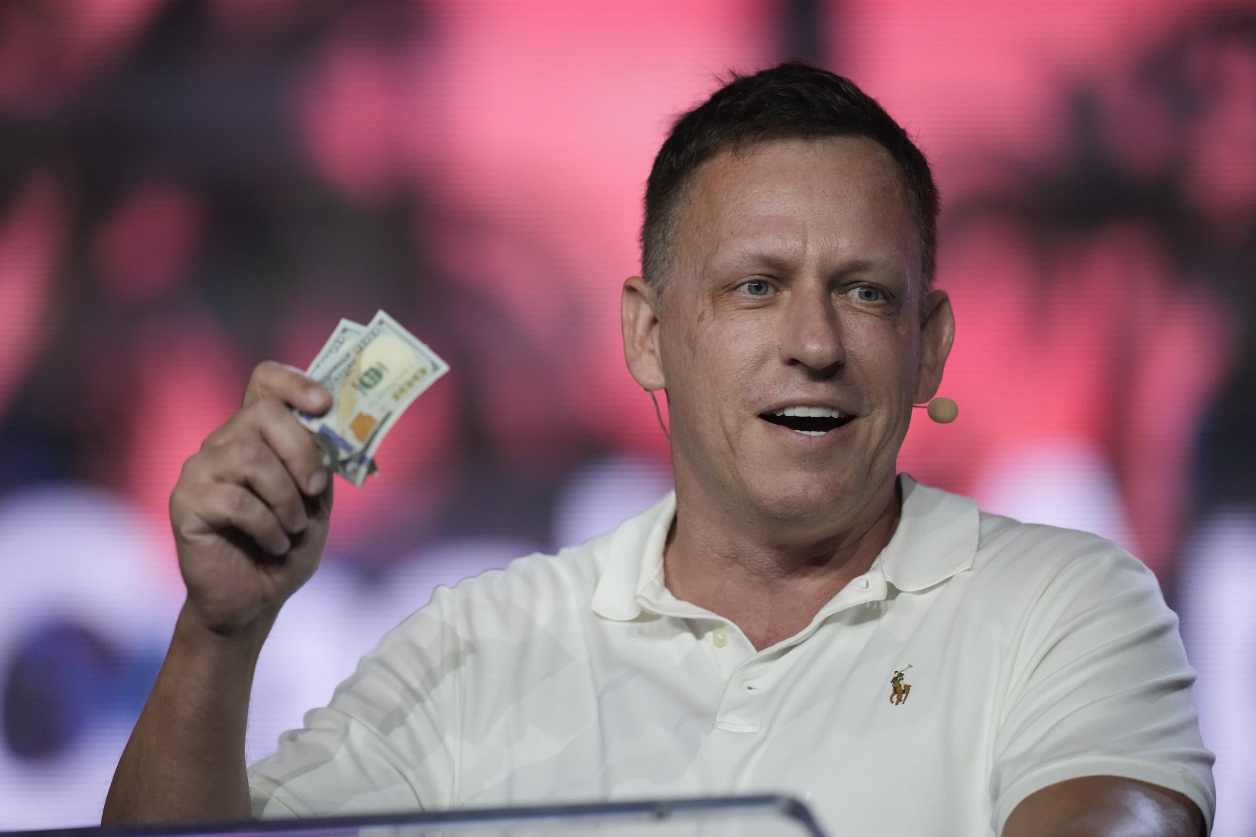 Peter Thiel in einer Nahaufnahme.