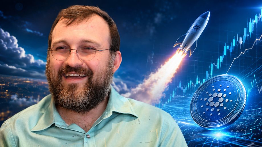 Cardano-Gründer Hoskinson vor ADA-Chart mit Rakete