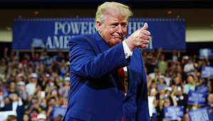 Das Bild zeigt Donald Trump