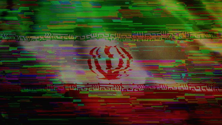 Das Bild zeigt die iranische Flagge