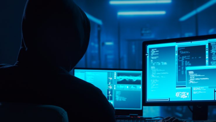 Das Bild zeigt einen Hacker