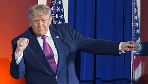 Das Bild zeigt Donald Trump