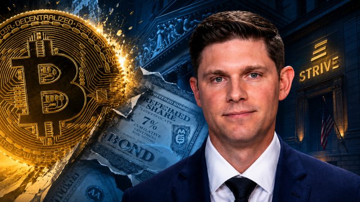 Jeff Walton vor Bitcoin-Hintergrund