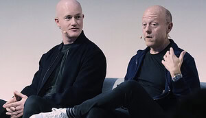 Brian Armstrong (links) und Circle-CEO Jeremy Allaire