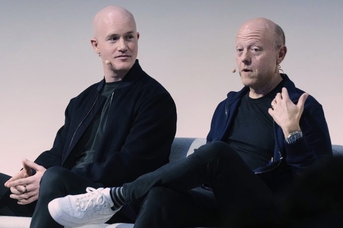 Brian Armstrong (links) und Circle-CEO Jeremy Allaire