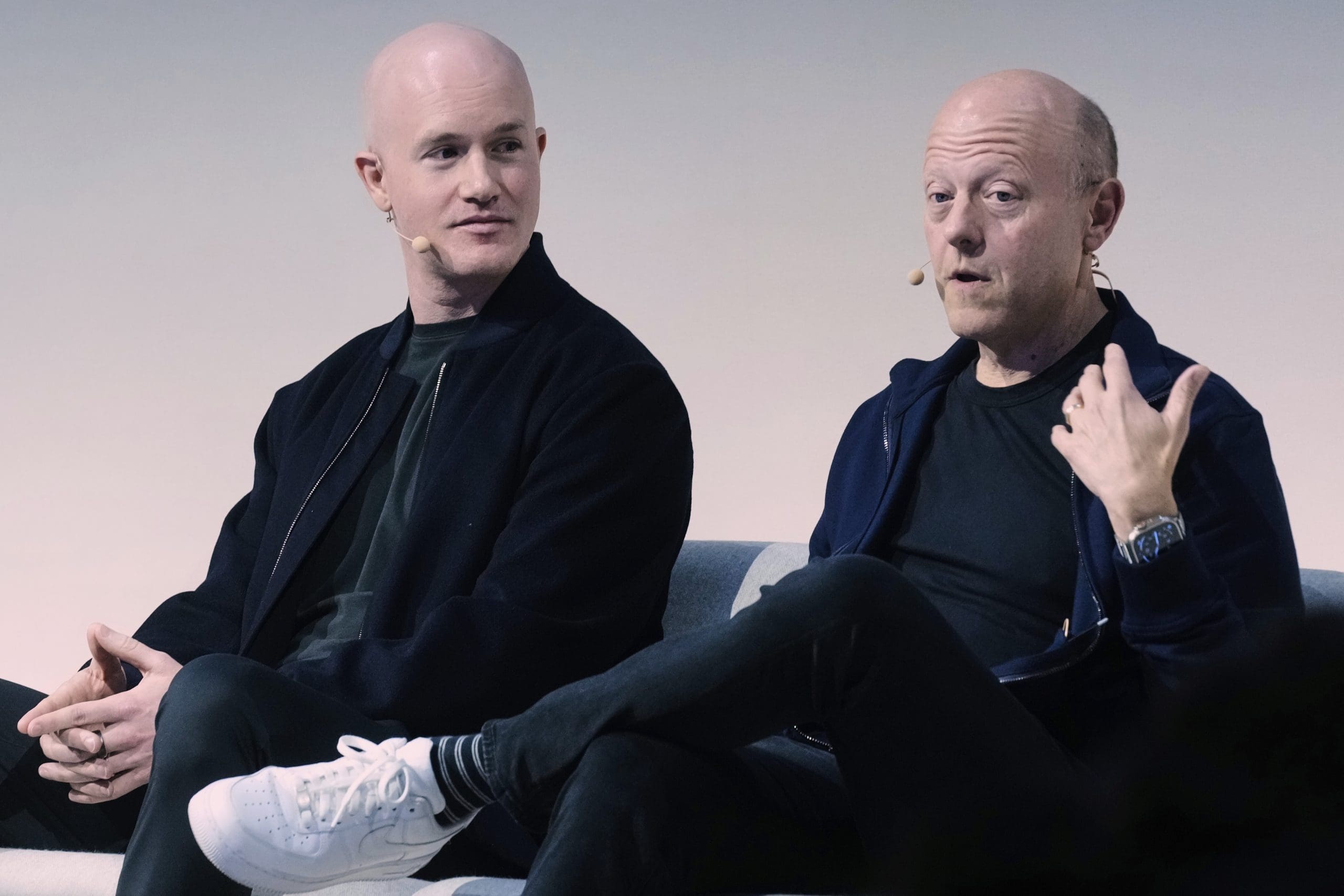 Brian Armstrong (links) und Circle-CEO Jeremy Allaire