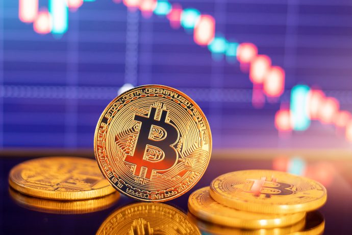 Eine Bitcoin-Münze