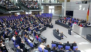Eine Parlamentssitzung des deutschen Bundestags