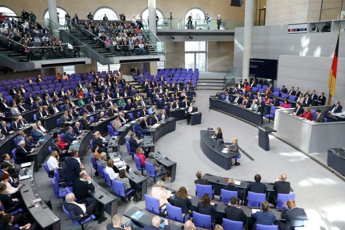 Eine Parlamentssitzung des deutschen Bundestags