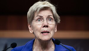 Das Bild zeigt US-Senatorin Elizabeth Warren