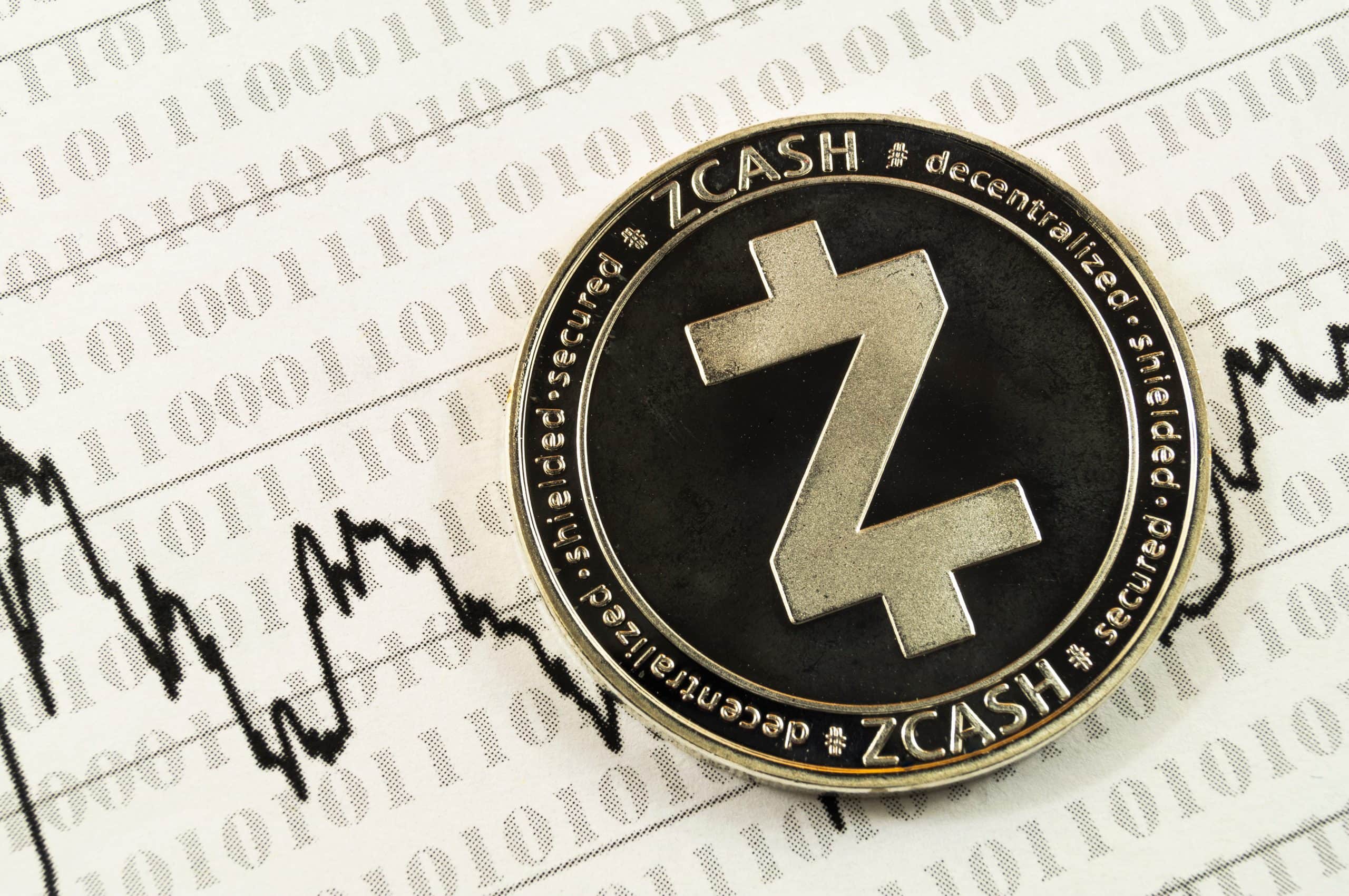Das Bild zeigt eine Zcash-Münze