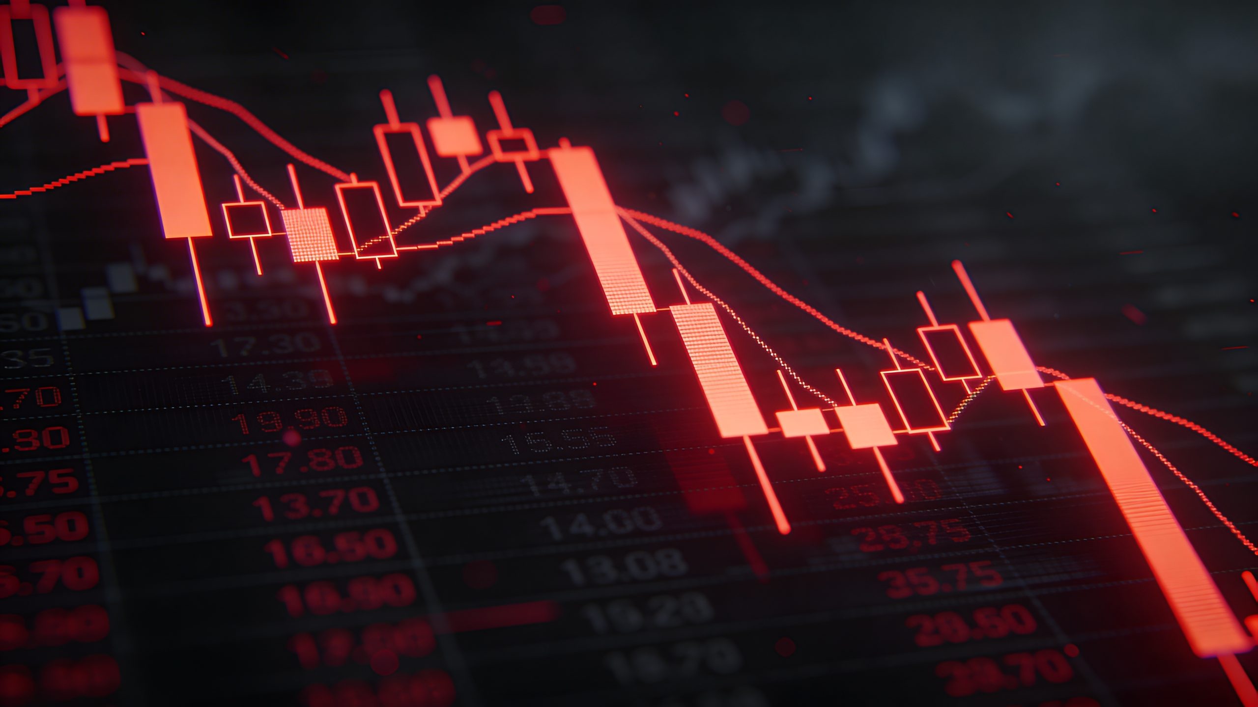 Fallender Kurs-Chart.