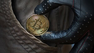 Eine Bitcoin-Münze