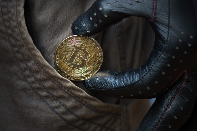 Eine Bitcoin-Münze
