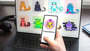 Virtuell gezüchtete Katzen im Spiel CryptoKitties