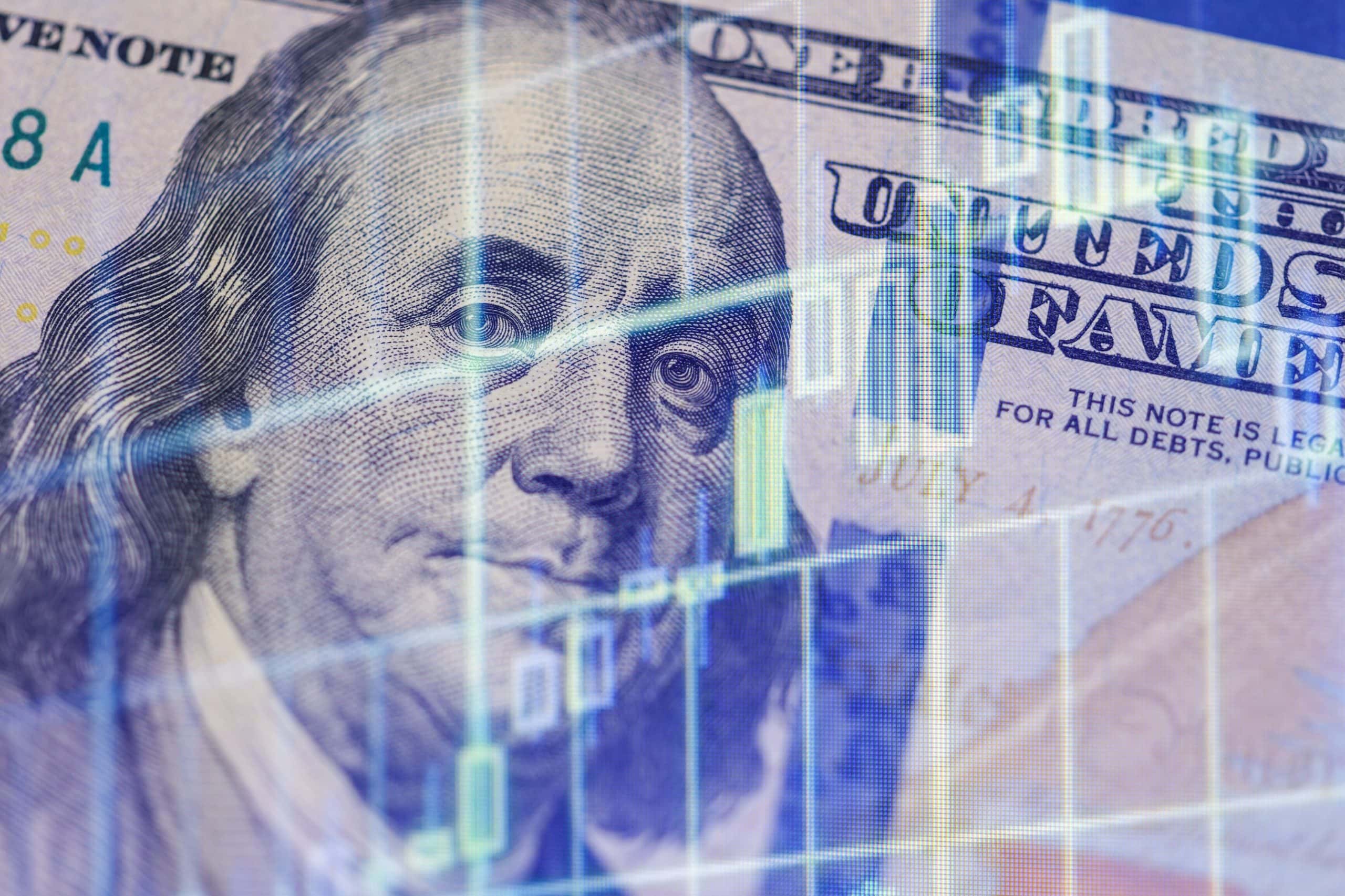 Das Bild zeigt eine US-Dollar-Note und soll einen Stablecoin zeigen.