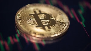 Eine Bitcoin-Münze