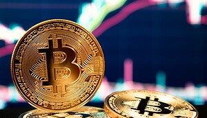 Eine Bitcoin-Münze