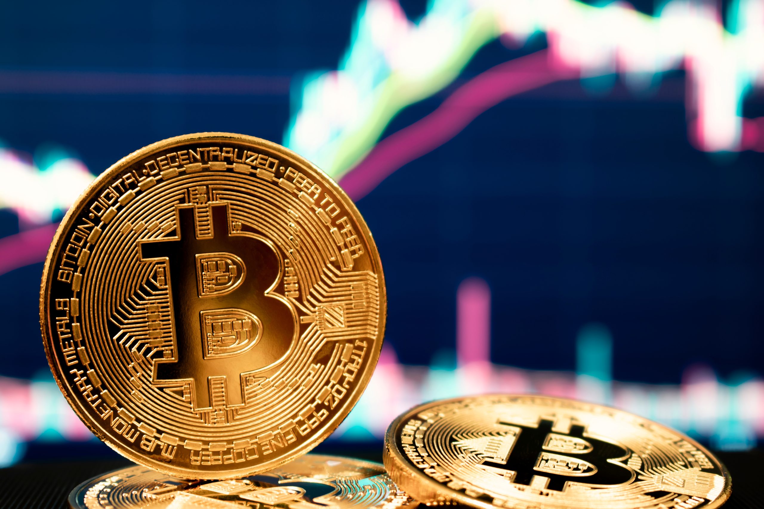 Eine Bitcoin-Münze