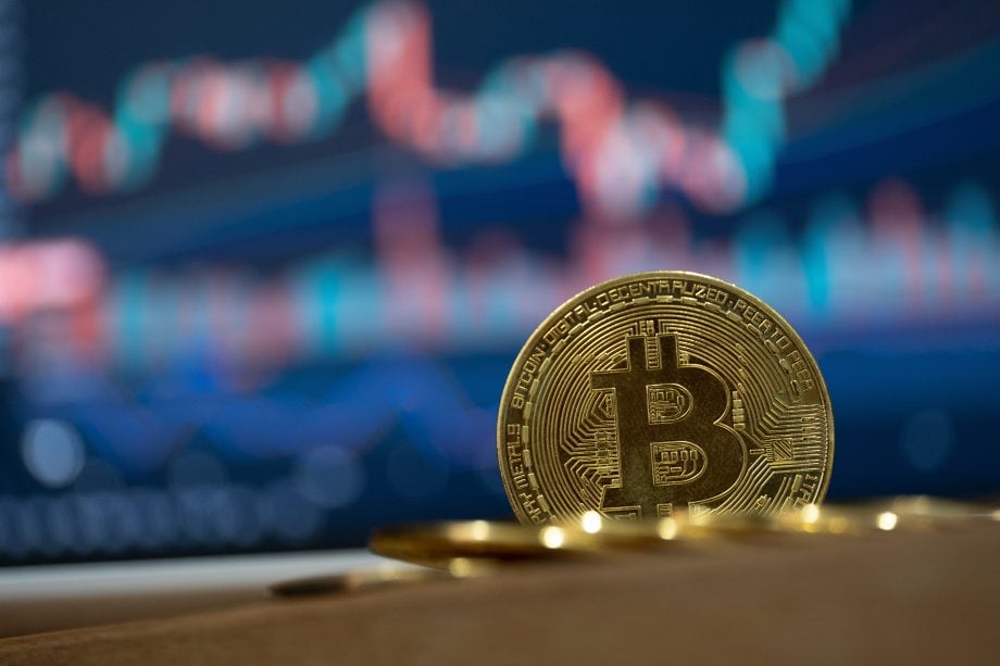 Eine Bitcoin-Münze