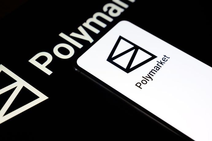 PPolymarket-Logo auf Smartphone