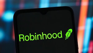 Robinhood-Logo auf einem Smartphone