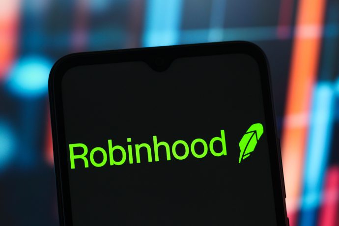 Robinhood-Logo auf einem Smartphone