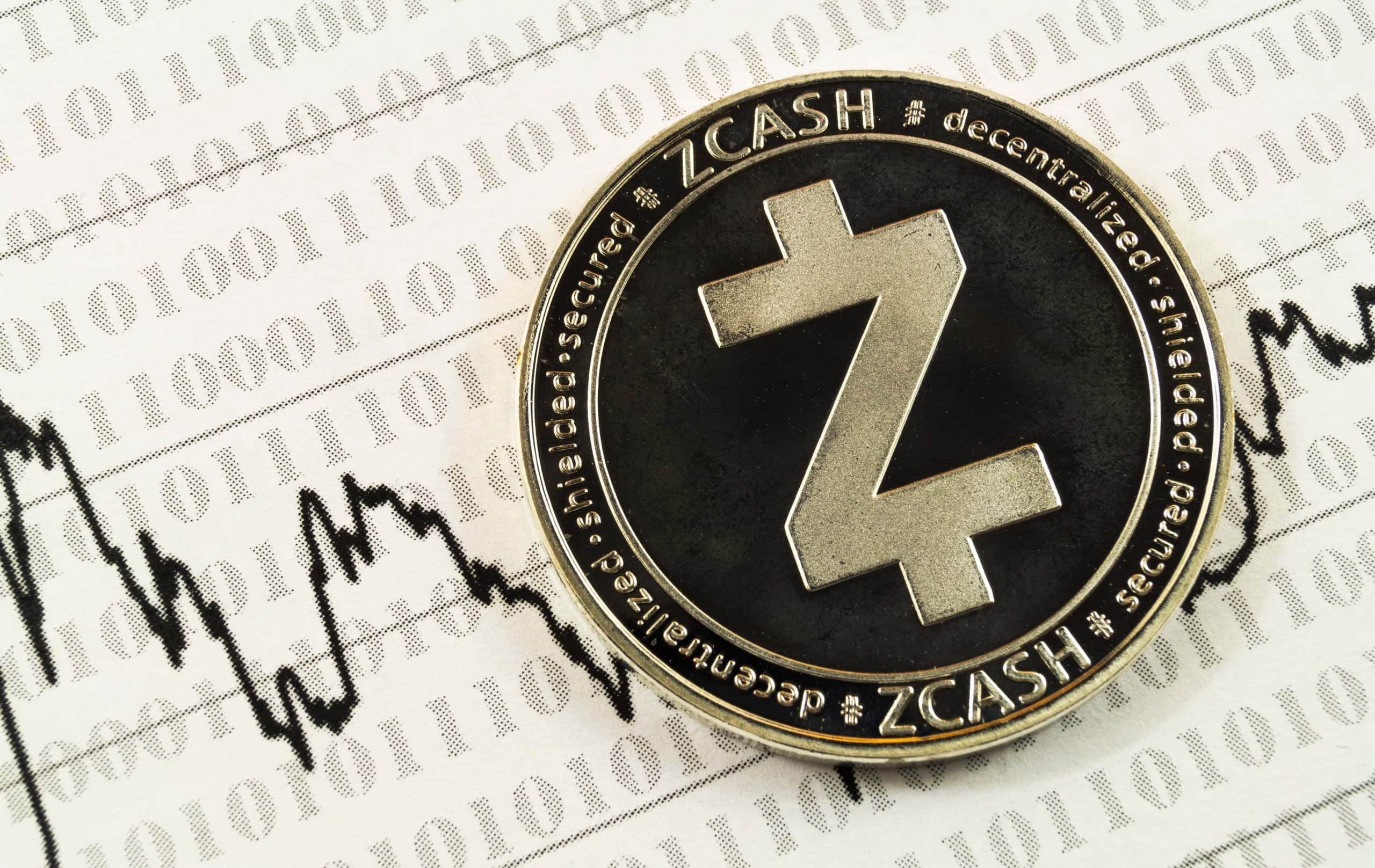 Das Bild zeigt eine Zcash-Münze