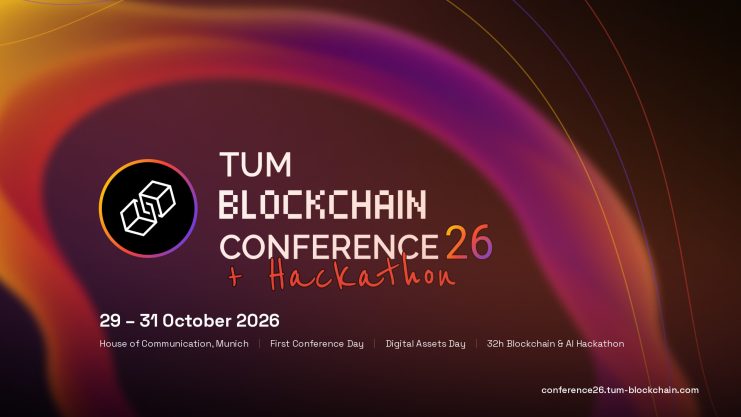 Das Bild zeigt die Infos zur TUM Blockchain 2026.