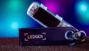 Das Bild zeigt eine Ledger Wallet