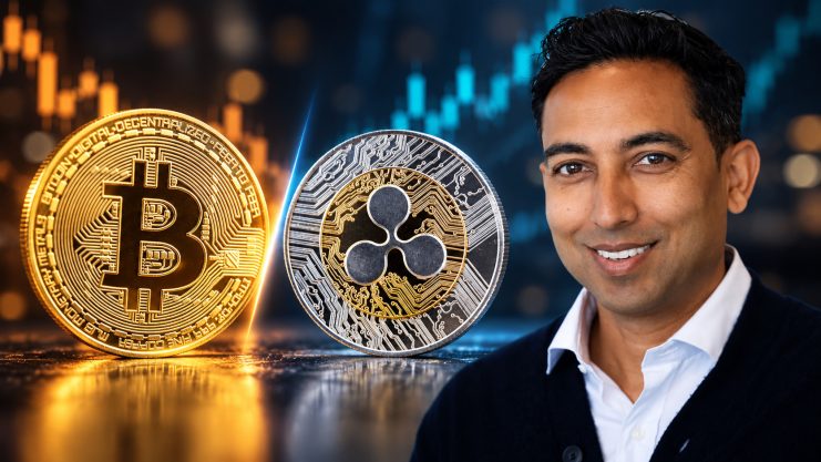 Birla sowie eine BTC- und eine XRP-Münze